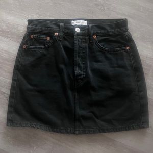 Re/done Originals Black Denim Skirt size 27